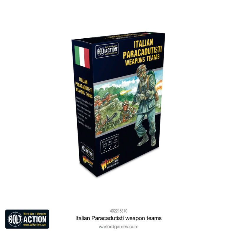 Warlord – Bolt Action: Italian Paracadutisti Weapons Teams