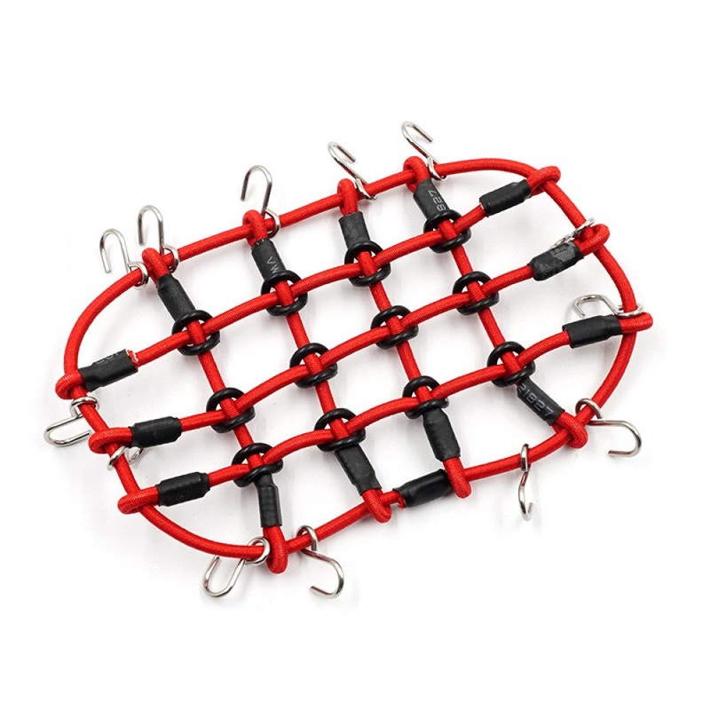 Yeah Racing – Scale Accessory Luggage Net 65mm x 105mm  For 1/18 RC / TRX-4M (Red)