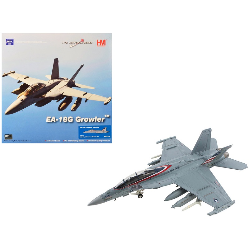 Boeing EA-18G Growler Aircraft “VAQ-140 Patriots USS Harry S. Truman” (2015) United States Navy “Air Power Series” 1/72 Diecast Model by Hobby Master