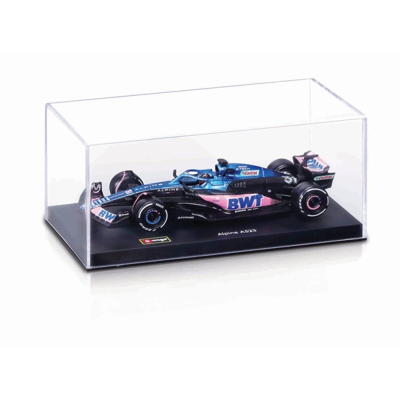 Burago – 1/43 BWT Alpine F1 2023 w/ Helmet – Case (#31 E. Ocon)