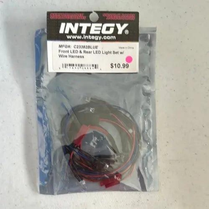 Integy Front LED/Rear LED Blue Light Set w/Wire Harness