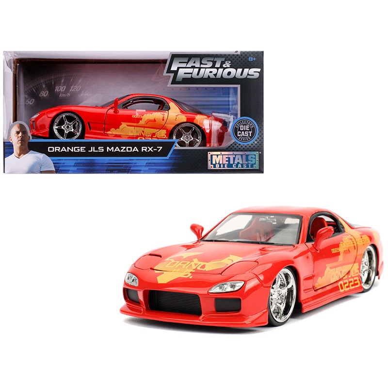 Orange Julius’ Mazda RX-7 “Fast & Furious” Movie 1/24 Diecast Model Car by Jada
