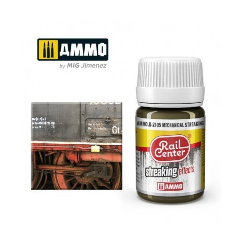 Rail Center Paint R-2105, Streaking Effects, Mechanical Streaking, 35ml bottle, Enamel Paint