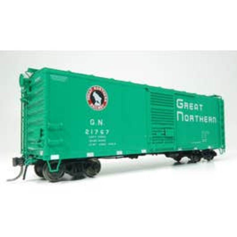 Rapido 155003a HO GN 40' Boxcar w/ Early IDNE Great Northern – Glacier Green, Single Car