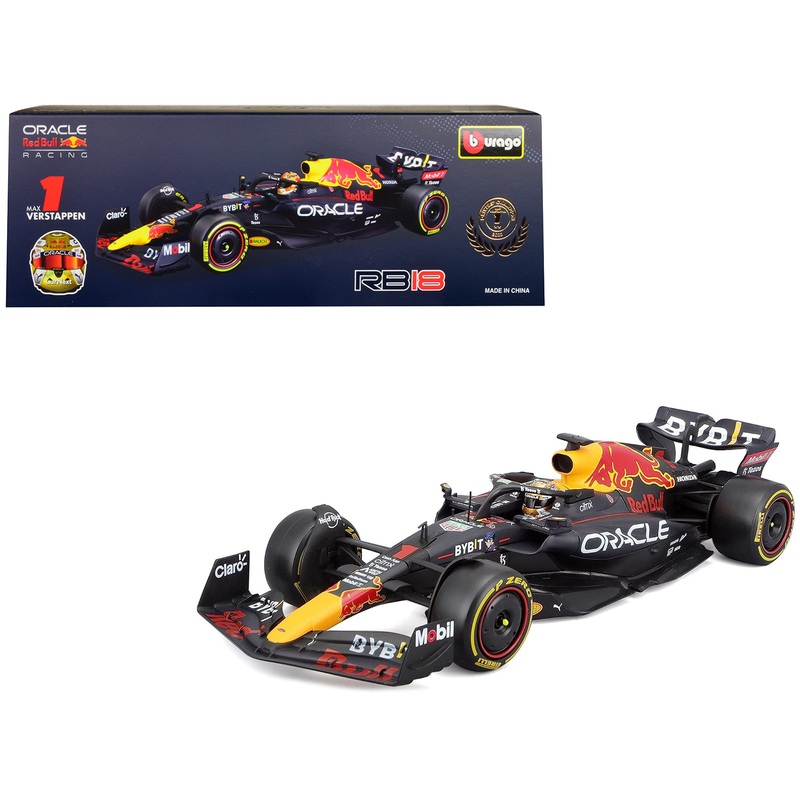 Red Bull Racing RB18 #1 Max Verstappen “Oracle” Winner Formula One F1 Abu Dhabi GP “Drivers’ Champion” (2022) 1/24 Diecast Model Car by Bburago
