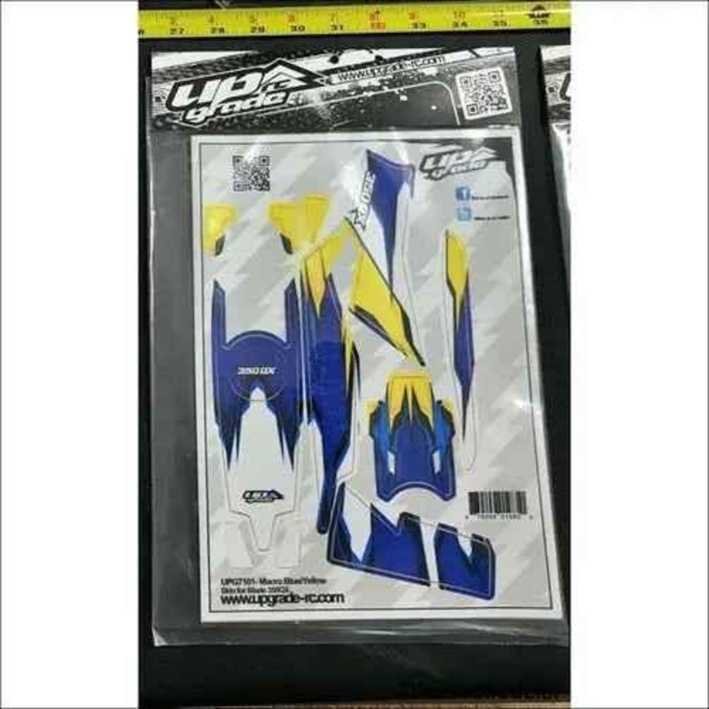 Upgrade-RC UPG7101 Macro Blue/Yellow Skin Blade 350 QX