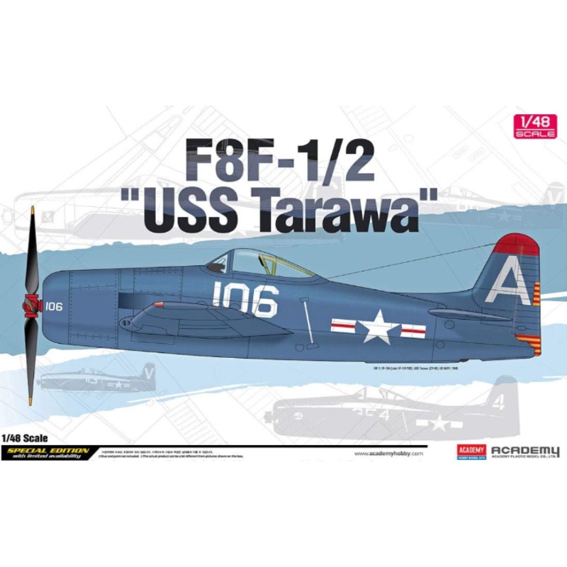 Academy – 1/48 F8F-1/2 USS Tarawa (Special Ed.)