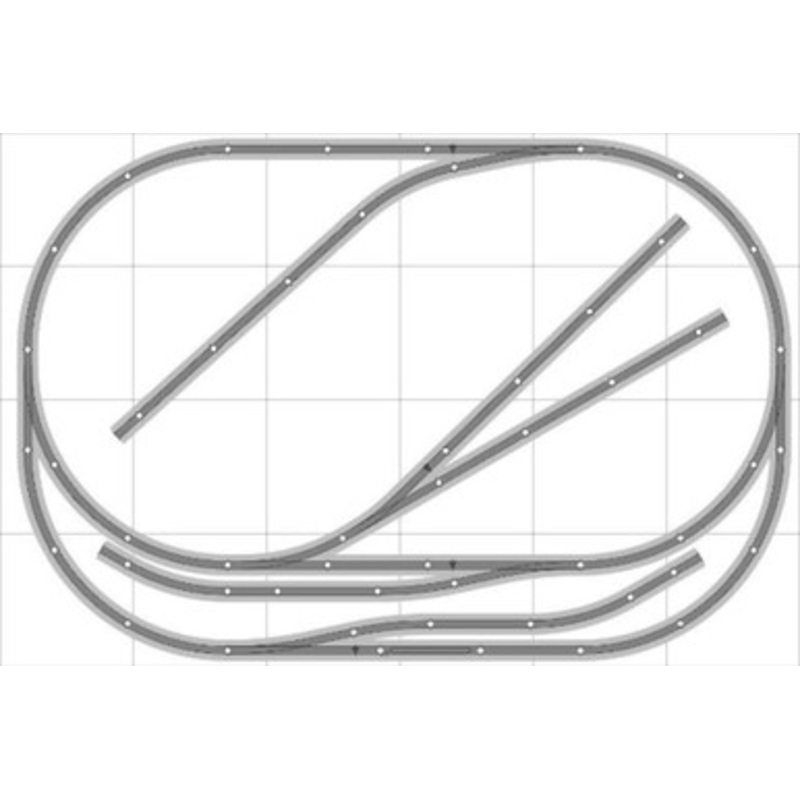 Bachmann E-Z Track Train Layout #021 Train Set HO Scale 4′ X 6′ Wire Switches