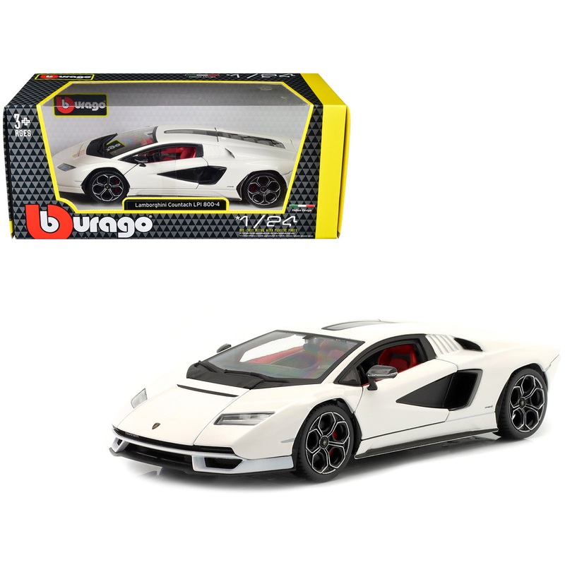 Lamborghini Countach LPI 800-4 White 1/24 Diecast Model Car by Bburago