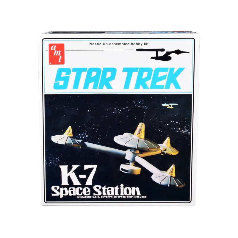 Skill 2 Model Kit K-7 Space Station “Star Trek” (1966-1969) TV Series 1/7600 Scale Model by AMT