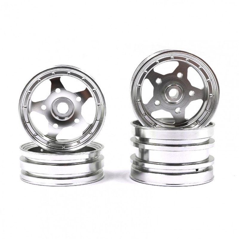 Xtra Speed – Aluminum Star 5 Spoke Rim Set Type B For Tamiya Buggy Champ Fast Attack