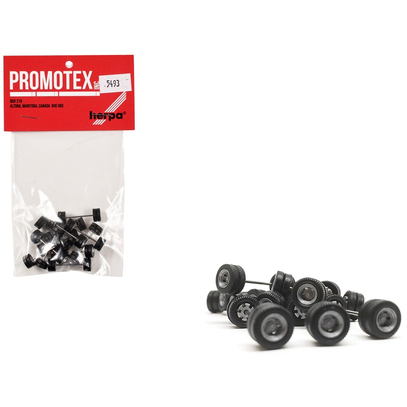 Goldhofer Trailer Wheelsets (12 Sets) 1/87 (HO) Plastic Model by Promotex