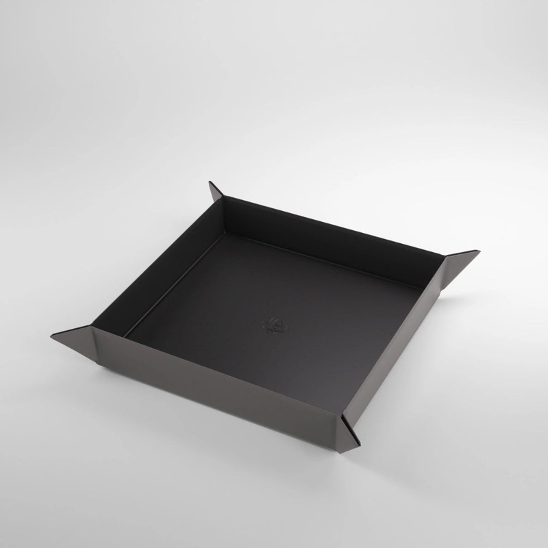 GameGenic – Magnetic Dice Tray Square (Black/Grey)