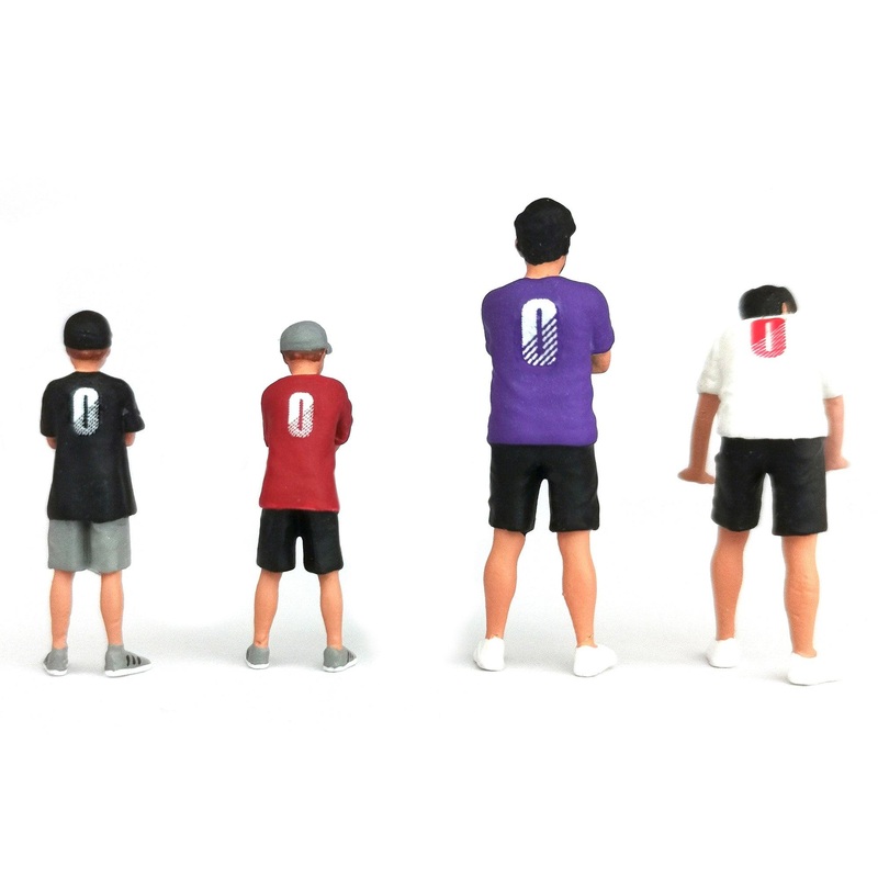 “Kaido and Sons V2” 4 Piece Diecast Figure Set “Kaido House” Special for 1/64 Scale Models by Mini GT