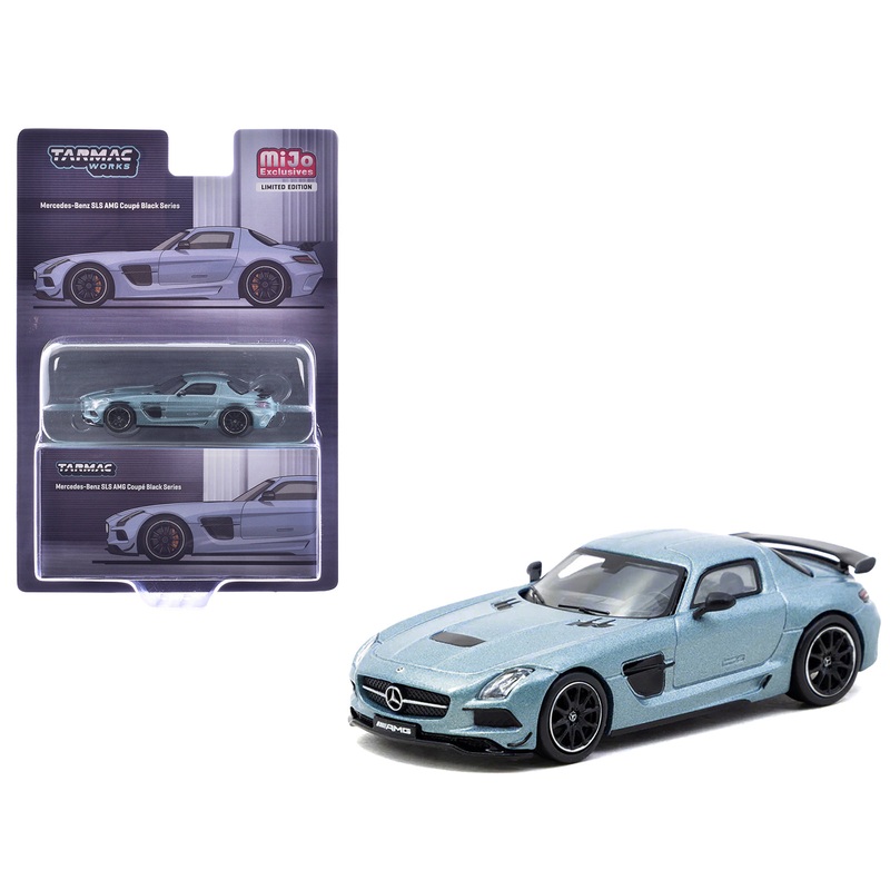 Mercedes-Benz SLS AMG Coupe Black Series Matte Blue Metallic “Global64” Series 1/64 Diecast Model by Tarmac Works