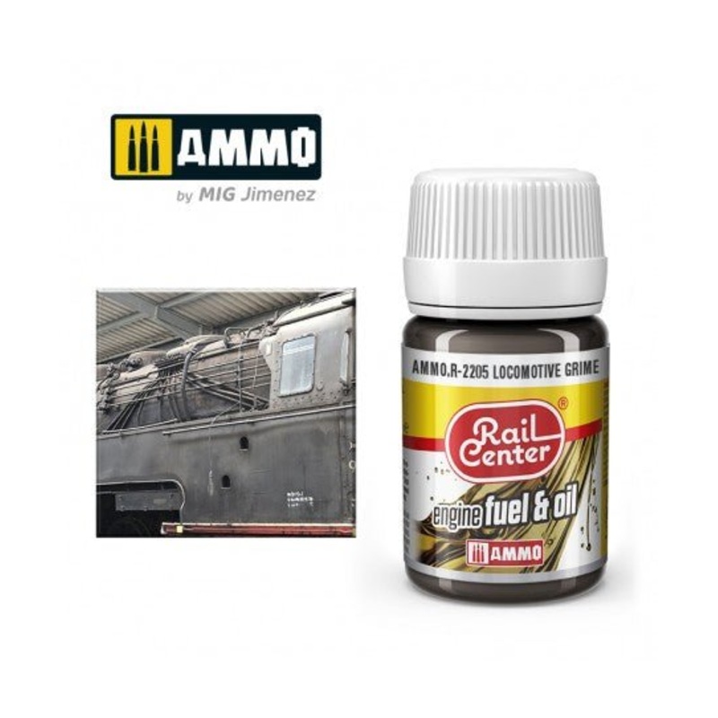 Rail Center Paint R-2205, Nature Effects, Locomotive Grime, 35ml bottle, Enamel Paint