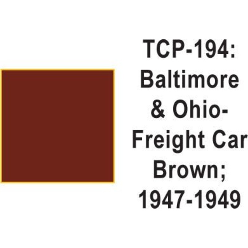 Tru Color TCP-194 Baltimore and Ohio 1947-49 Freight Car Brown Paint 1 ounce
