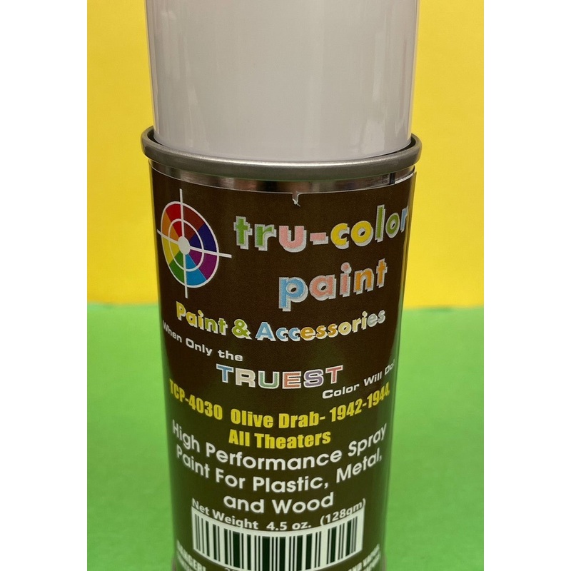 Tru Color TCP-4030 Matte Olive Drab, 1942-1944, Spray Can, 4.5 ounce, Plastic, Metal and Wood