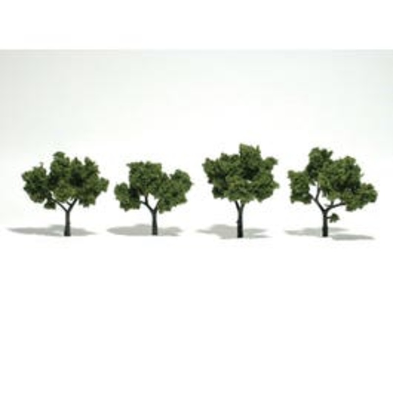 Woodland Scenics TR1503 4 Deciduous Trees (Light Green)