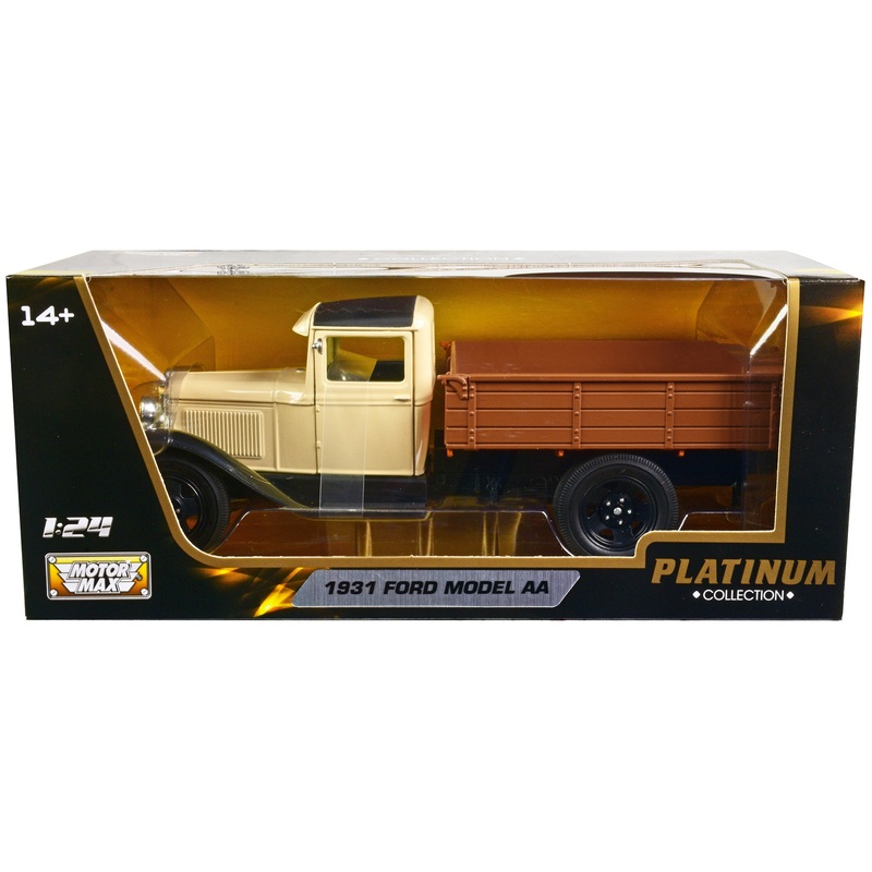 1931 Ford Model AA Pickup Truck Cream and Black “Platinum Collection” Series 1/24 Diecast Model Car by Motormax