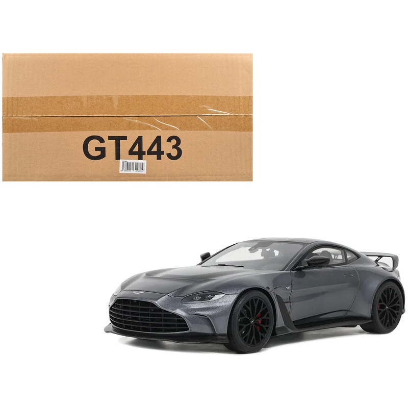 2023 Aston Martin V12 Vantage Gray Metallic 1/18 Model Car by GT Spirit