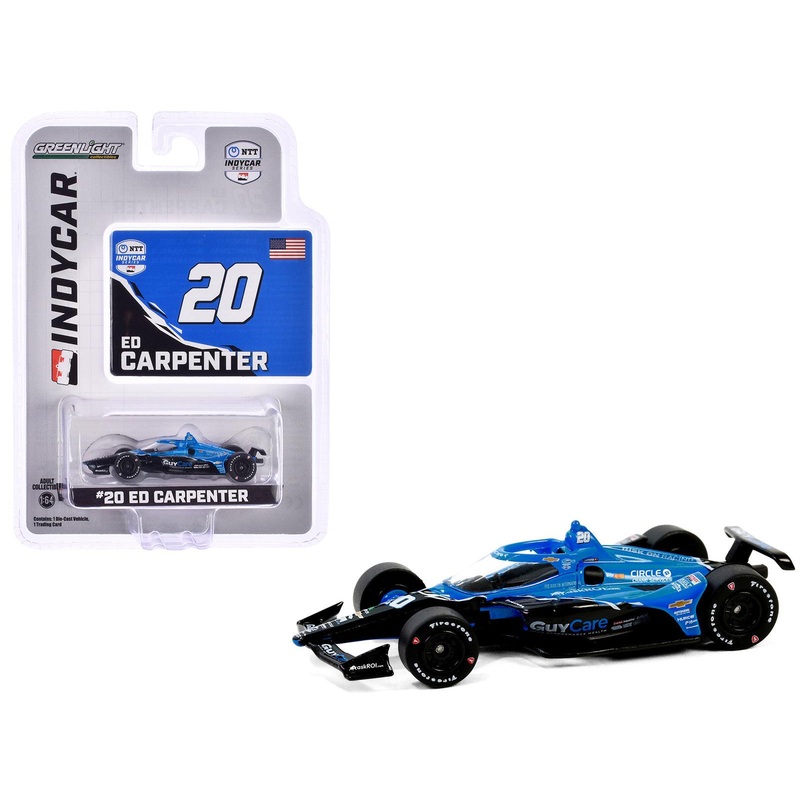 Dallara IndyCar #20 Ed Carpenter “Guy Care” Ed Carpenter Racing “NTT IndyCar Series” (2024) 1/64 Diecast Model Car by Greenlight