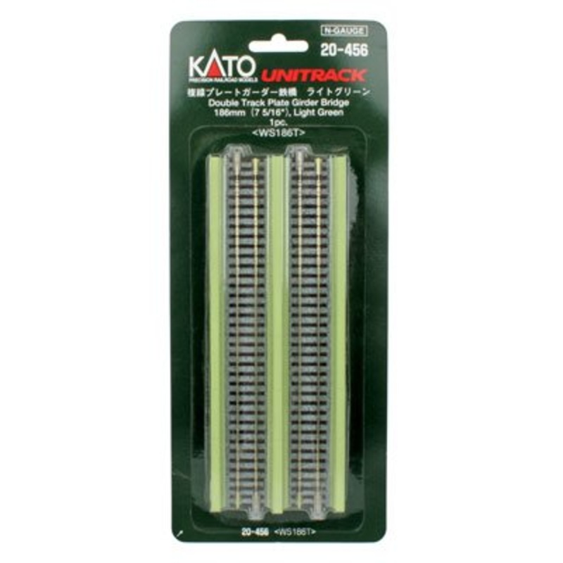 Kato 20-456 N Double Track Plate Girder Bridge, Light Green
