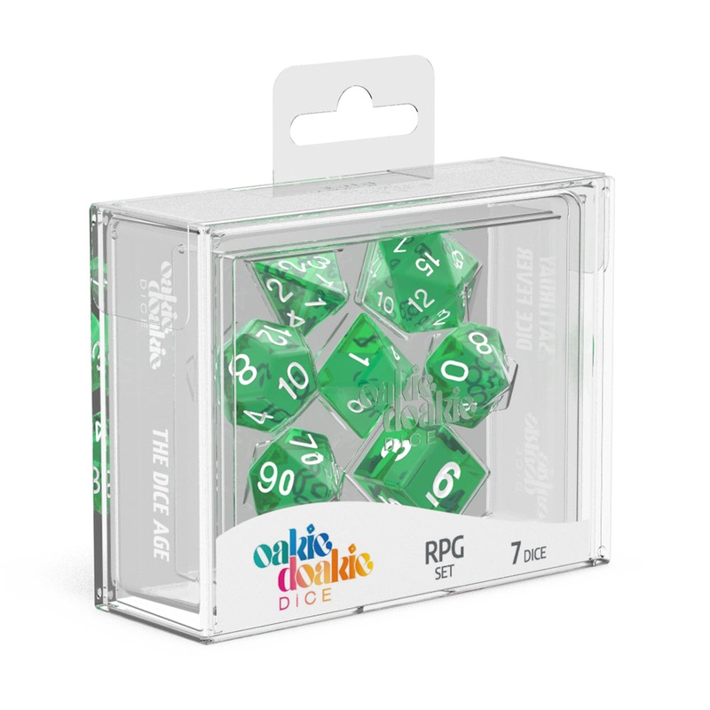Oakie Doakie Dice – RPG Set Translucent Green (7)