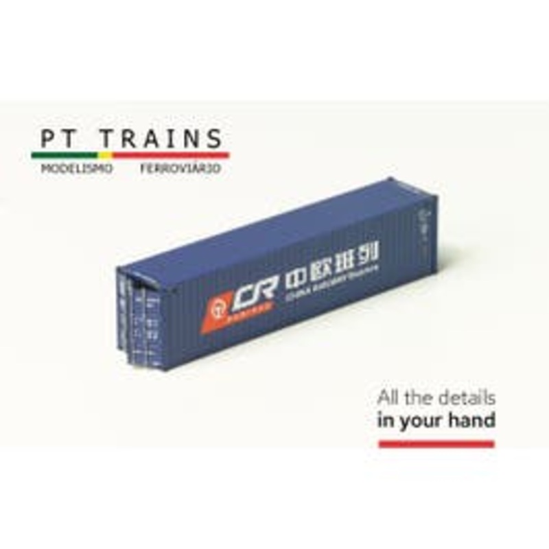 PT Trains 840405.2 HO Container 40HC China Railways TBJU7406574 (Extremely Delicate Doors)