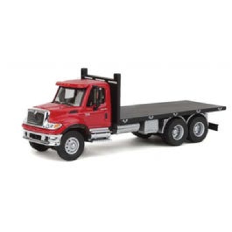 Walthers #949-11652 International 7600 3-xle Flatbed Truck – Red
