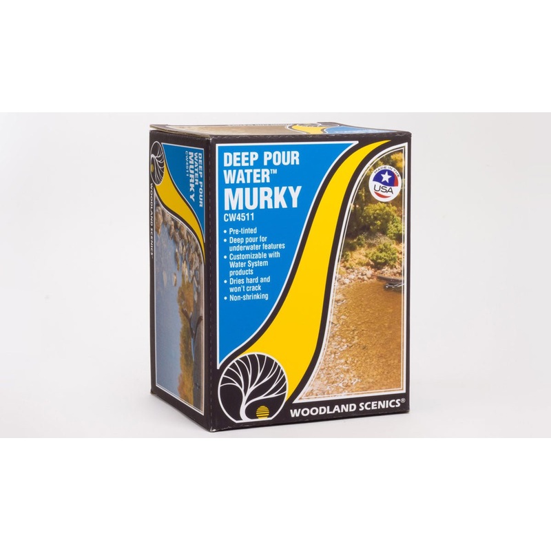 Woodland Scenics CW4511 Deep Pour Water, Murky, 8oz Deep Pour Murky