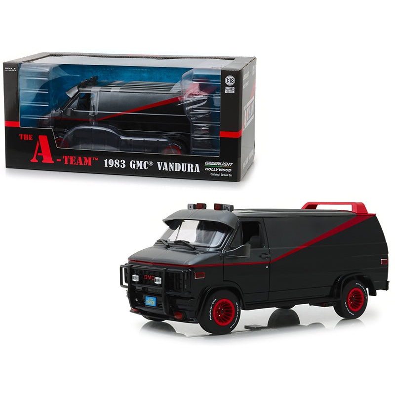 1983 GMC Vandura Black “The A-Team” (1983-1987) TV Series 1/18 Diecast Model Car by Greenlight