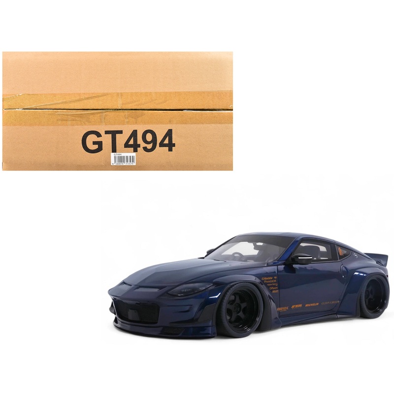2023 Nissan 400Z by Pandem RHD (Right Hand Drive) Midnight Blue 1/18 Model Car by GT Spirit
