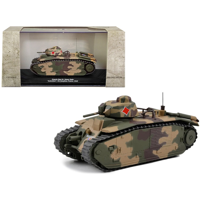 French Char B-1 Heavy Tank “Indochine” “France 3e Compagnie 15e Batallion France 1940” 1/43 Diecast Model by AFVs of WWII