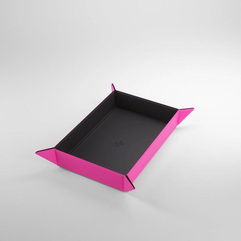 GameGenic – Magnetic Dice Tray Rectangular (Black/Pink)