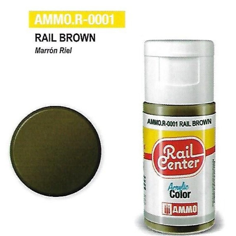 Rail Center Paint R-0001, Rail Brown, 15ml bottle, Acrylic Paint