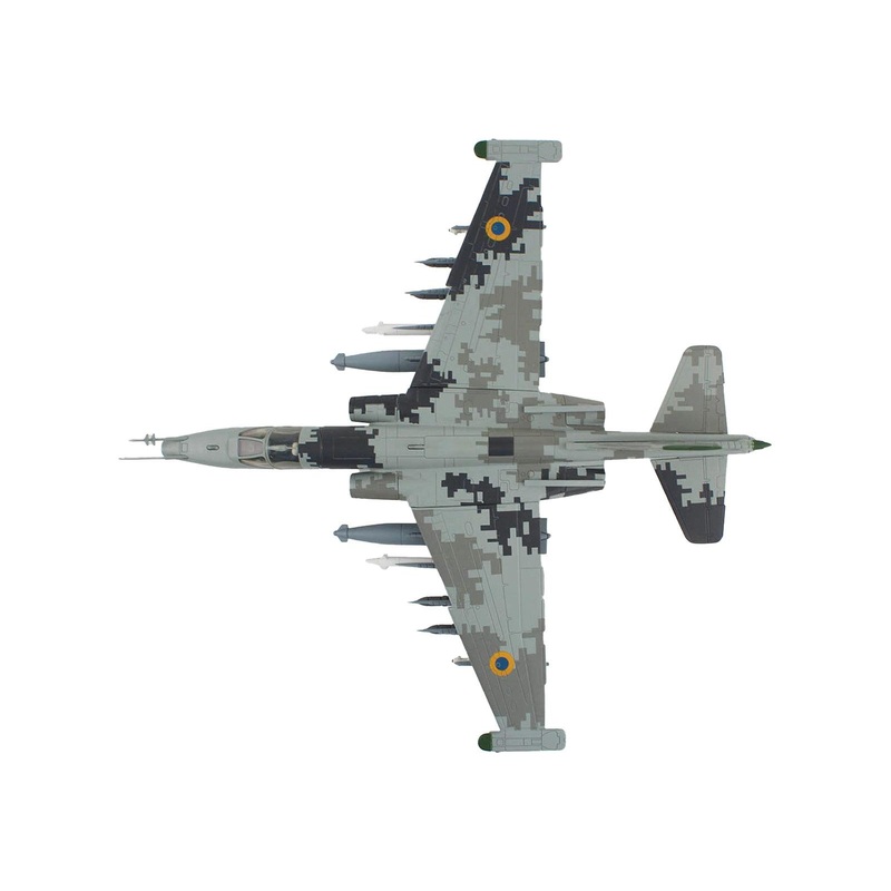 Sukhoi Su-25M1 Frogfoot Aircraft “Lieutenant Colonel Zhybrov 299th Tactical Aviation Brigade” (2022) Ukrainian Air Force “Air Power Series” 1/72 Diecast Model by Hobby Master