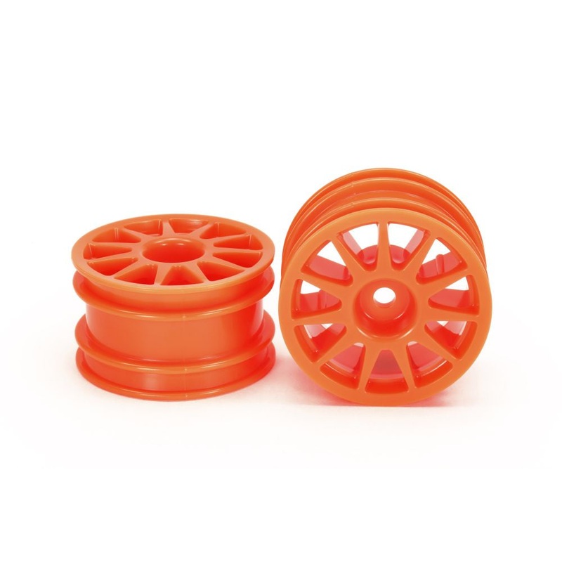 Tamiya – T3-01 11 Spoke Wheel – Fluorescent Orange (2)