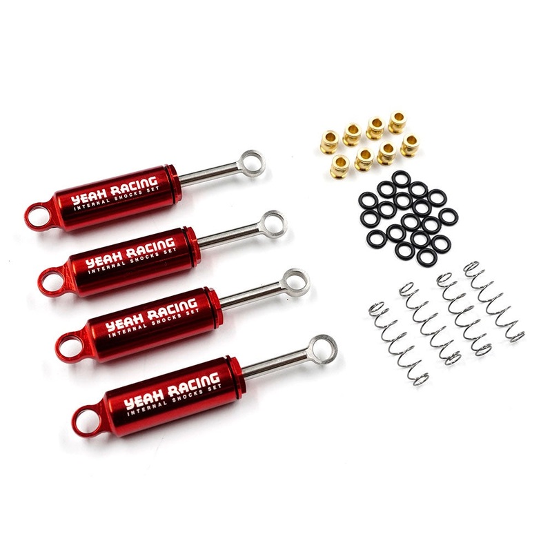 Yeah Racing – Alum. Internal Shocks Set TRX-4M (Red)