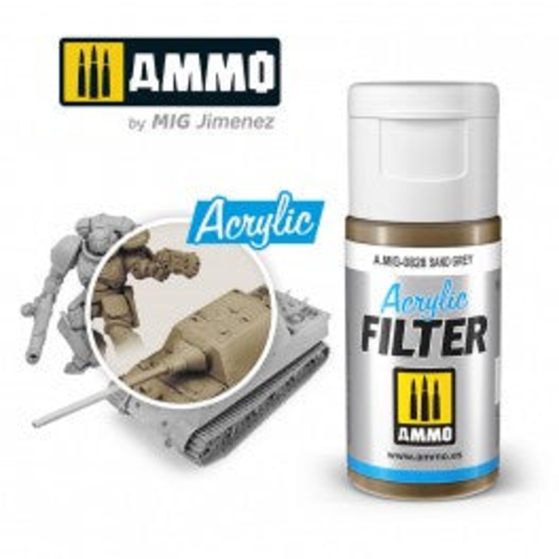 AMMO – 0828 Acrylic FILTER Sand Grey