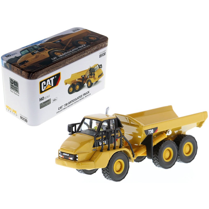 CAT Caterpillar 730 Articulated Dump Truck with Operator “High Line” Series 1/87 (HO) Scale Diecast Model by Diecast Masters