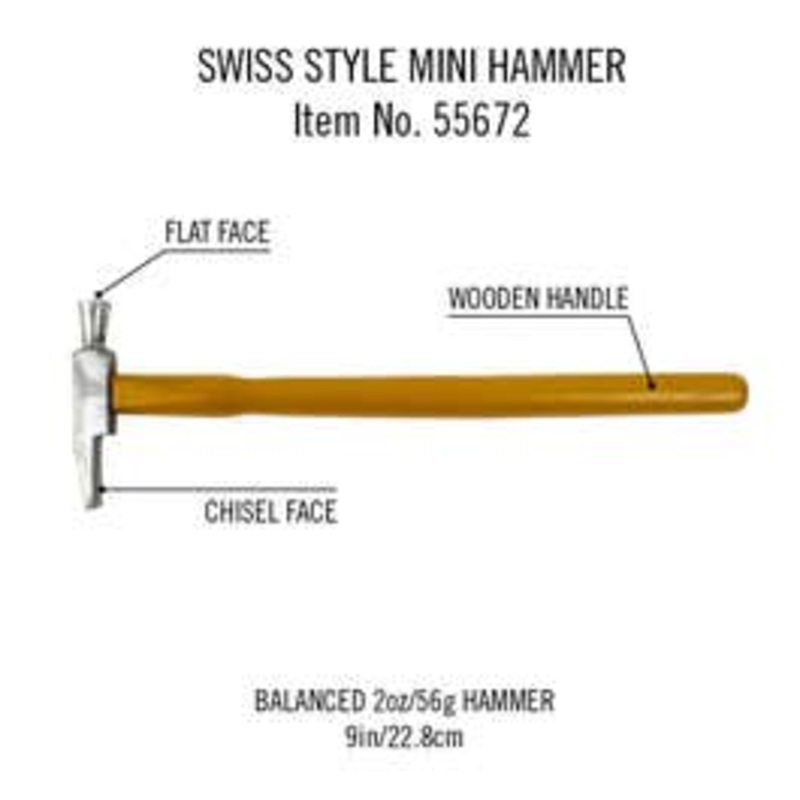 Excel 55672 Swiss Style Mini Hammer