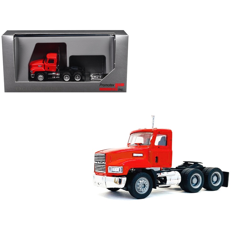 Mack 603 Short Day Cab Red 1/87 (HO) Plastic Model Car by Promotex