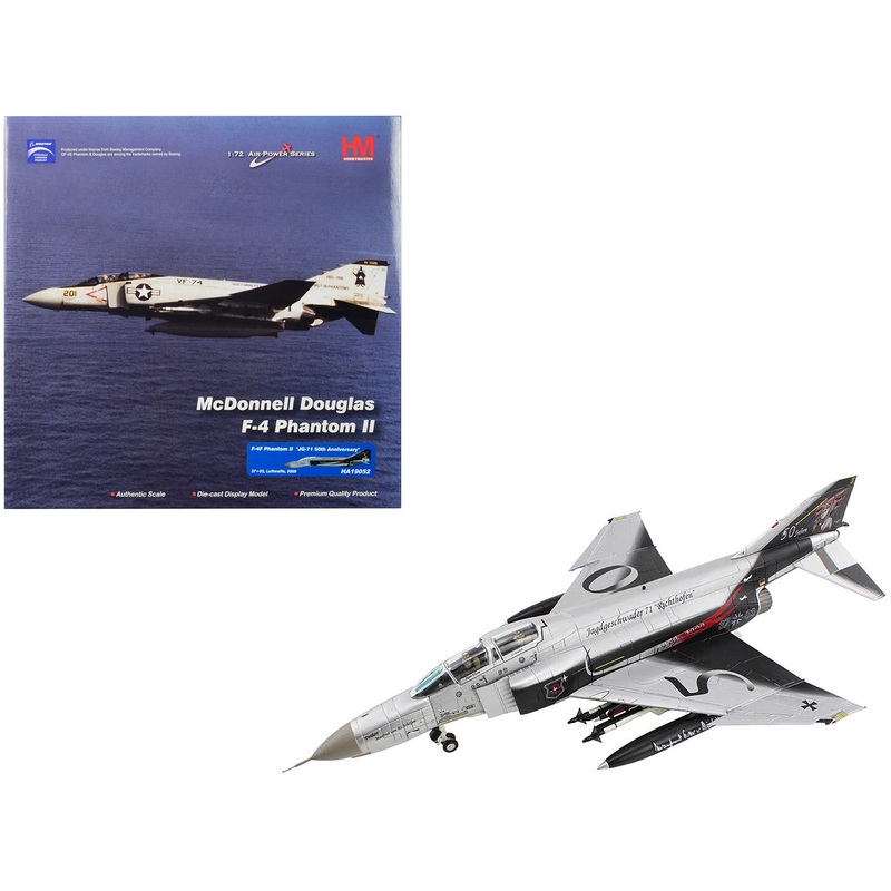 McDonnell Douglas F-4F Phantom II Fighter-Bomber Aircraft “JG-71 50th Anniversary Luftwaffe” (2009) German Air Force “Air Power Series” 1/72 Diecast Model by Hobby Master