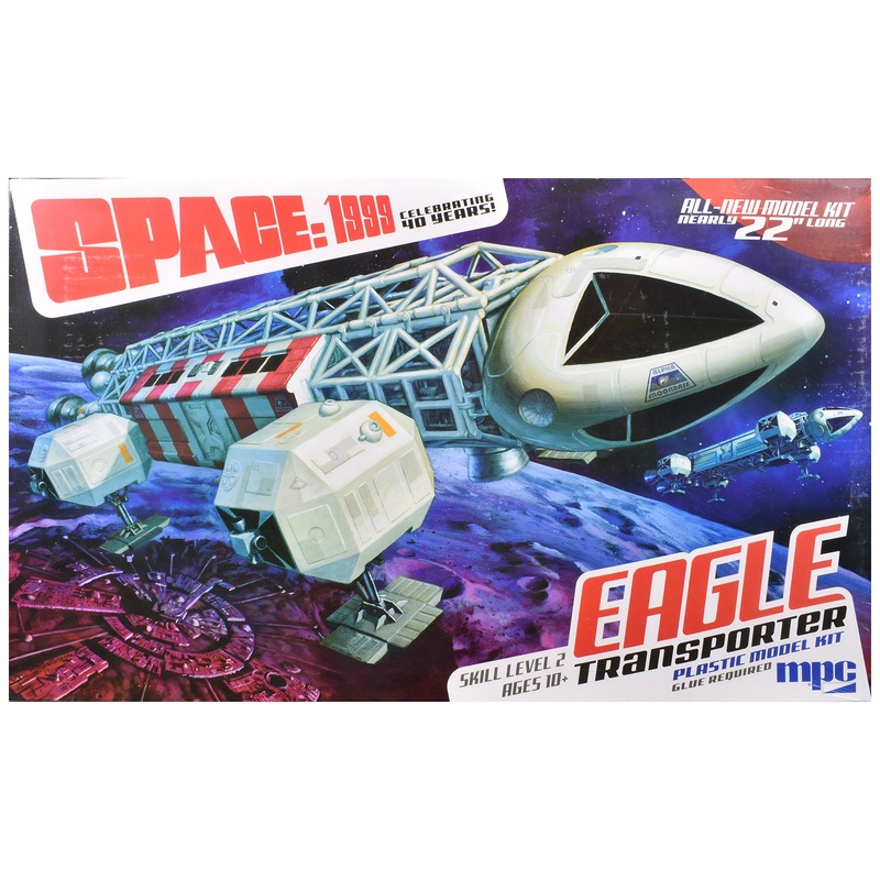 Skill 2 Model Kit Eagle Transporter Spacecraft “Celebrating 40 Years” “Space: 1999” (1975-1977) TV Series 1/48 Scale Model by MPC
