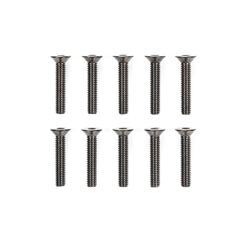 Tamiya – 3x16mm Steel Countersunk Hex Head Screws (10)