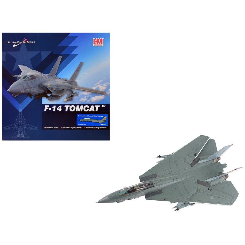 Grumman F-14A Tomcat Fighter Aircraft “Fist of the Fleet” United States Navy “Air Power Series” 1/72 Diecast Model by Hobby Master