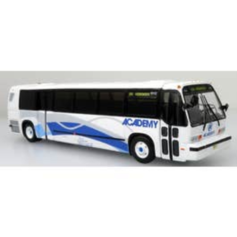 Iconic Replicas 87-0402  HO 1999 TMC RTS Transit Bus: Academy Bus Lines