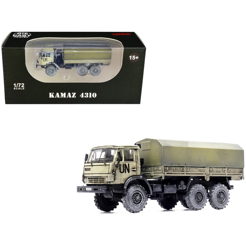 Kamaz 4310 Transport Truck Beige (Weathered) “United Nations” 1/72 Diecast Model by Legion