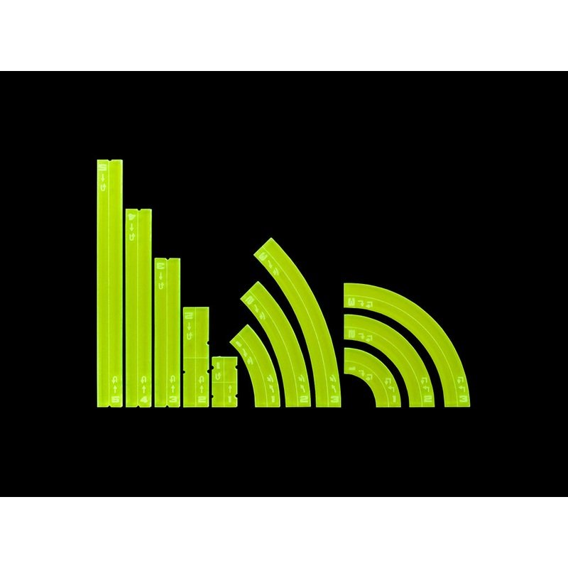 Micro Art Studio – Space Fighter Maneuver Templates 2.0 – Green (P00181)